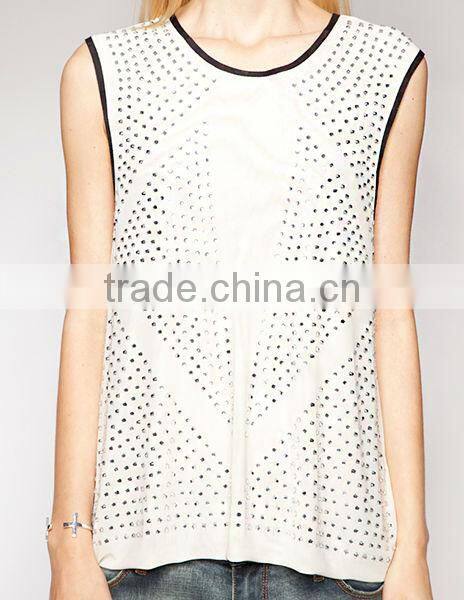 Punk wind starry sky set auger chiffon unlined upper vest