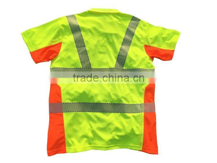 Safety heat transfer tape EN20471 hi vis polo shirt