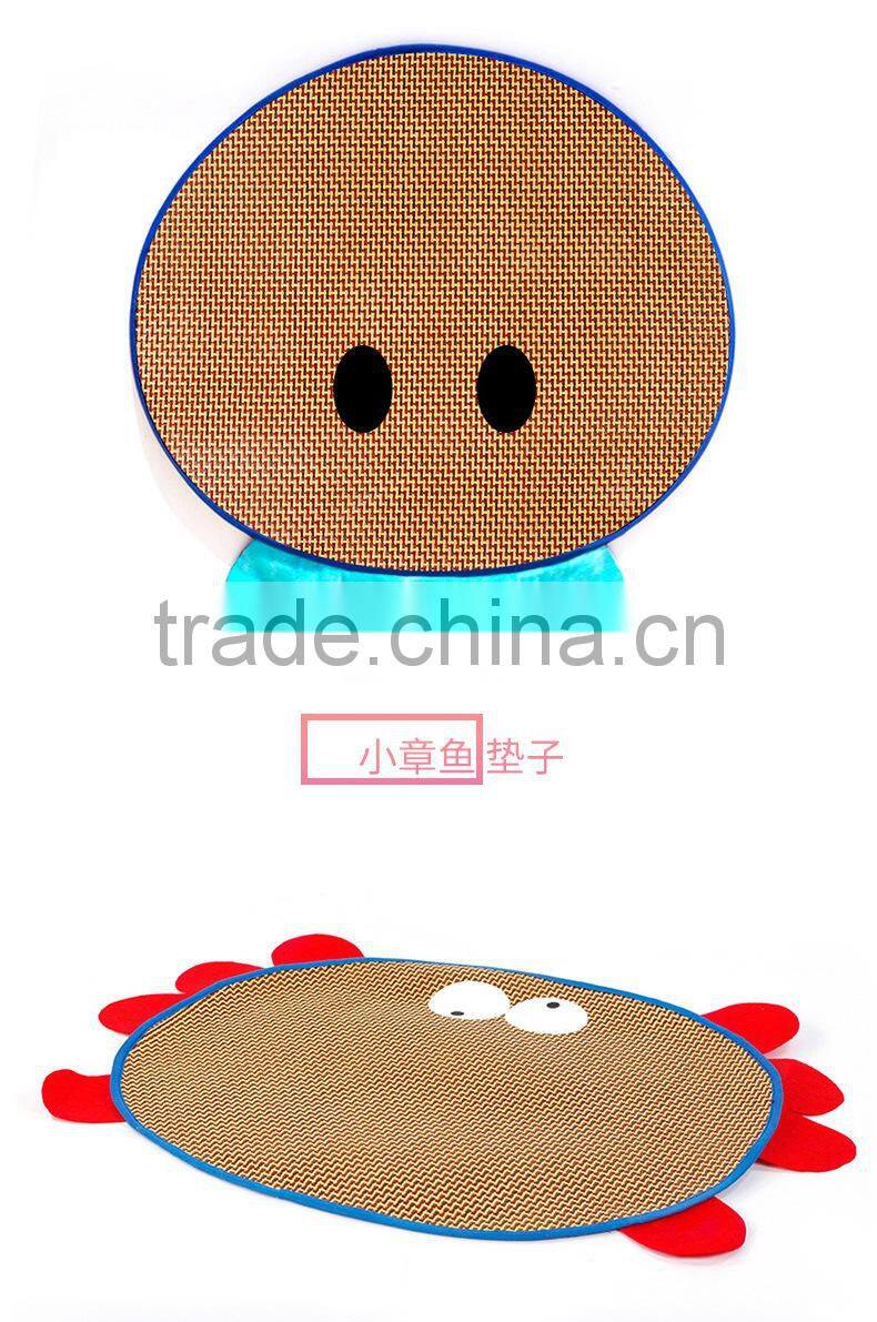 wood summer pet cool mat funny birds fish shape seat cushion