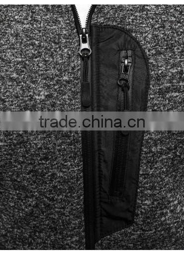 Men's zipper-up luxury wholesale Hoodies with patch