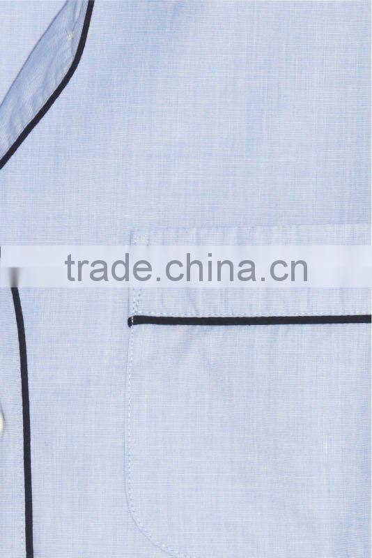 piped cotton pajama set