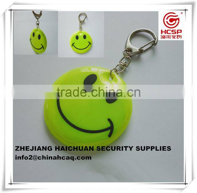 Fashion yellow smile face Reflective Keychain