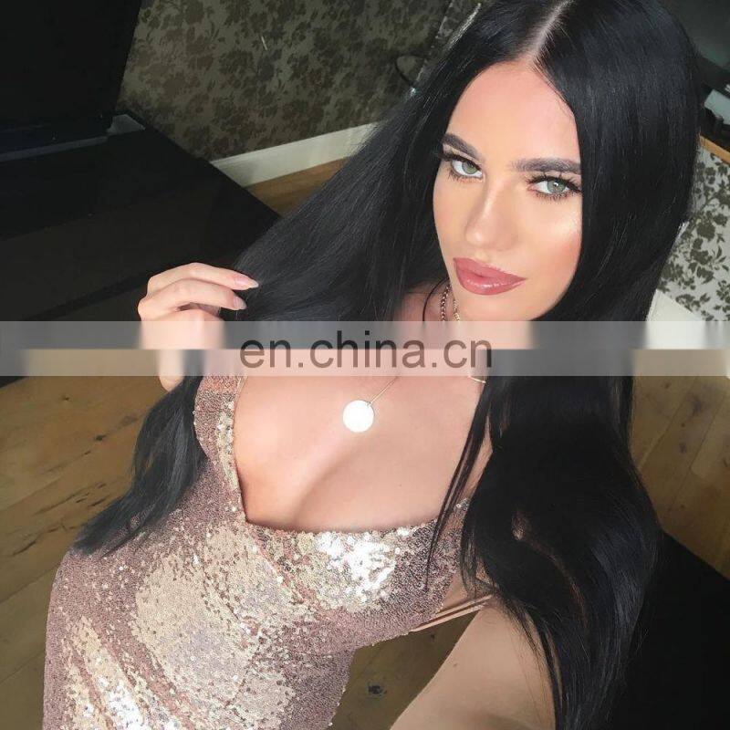 Europe And America Sexy Sling Paillette Package Hip One-Piece Dress