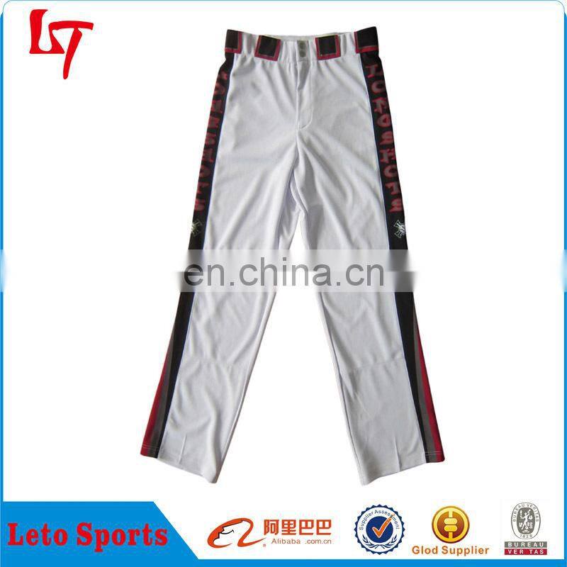 Hot sale breathable custom youth sublimated print baseball pants