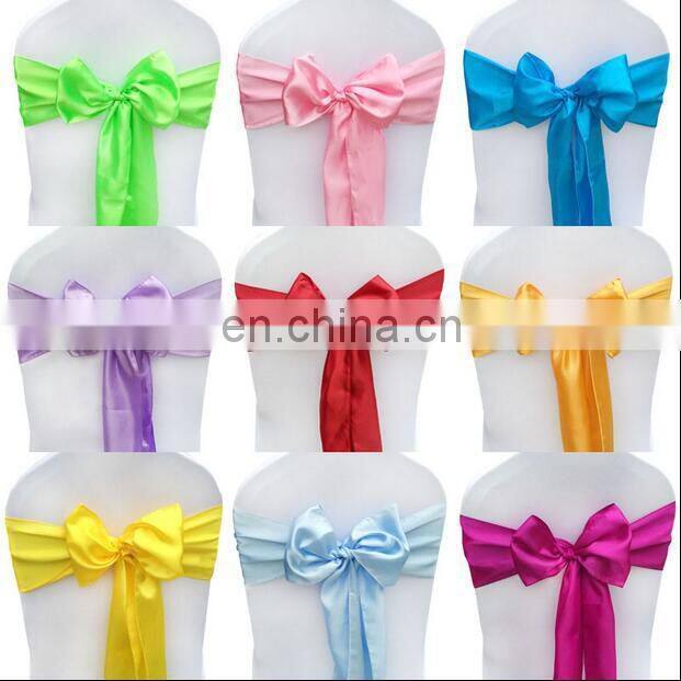 Hot Style Wedding Reception Decoration Bow Chair Sashes Satin