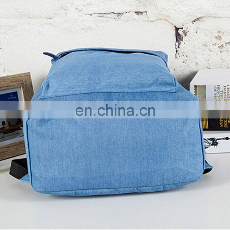 Light Blue Unisex School Fashion Denim Backpack