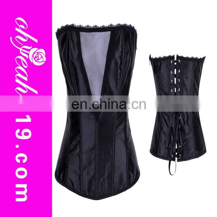 Latest style deep-V white women slimming corset