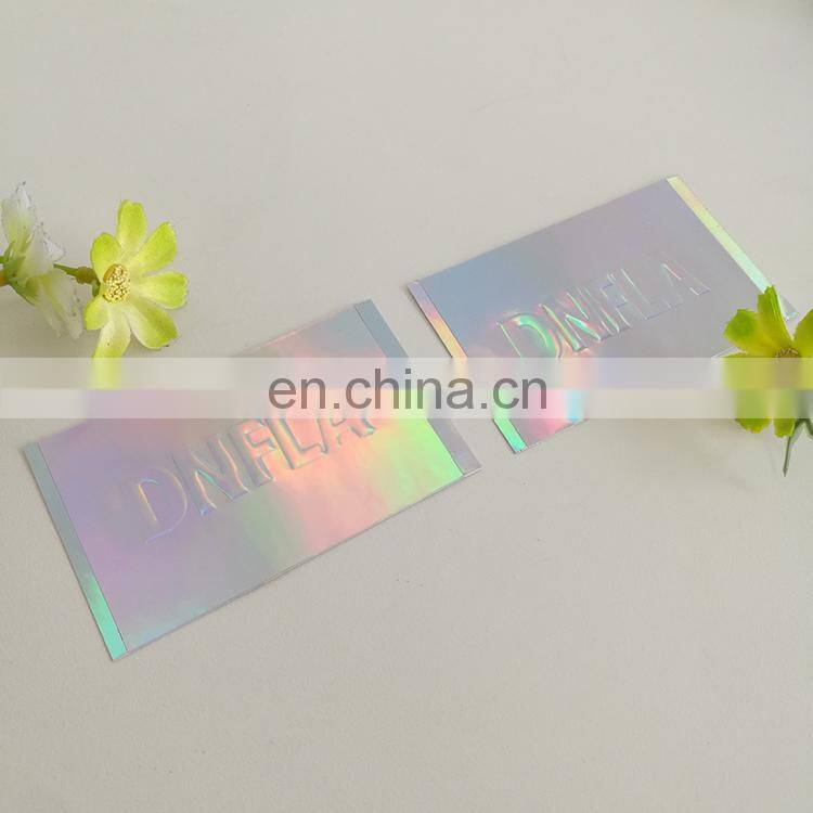 Self-adhesive removable radium laser sticker stress convex sticker customized