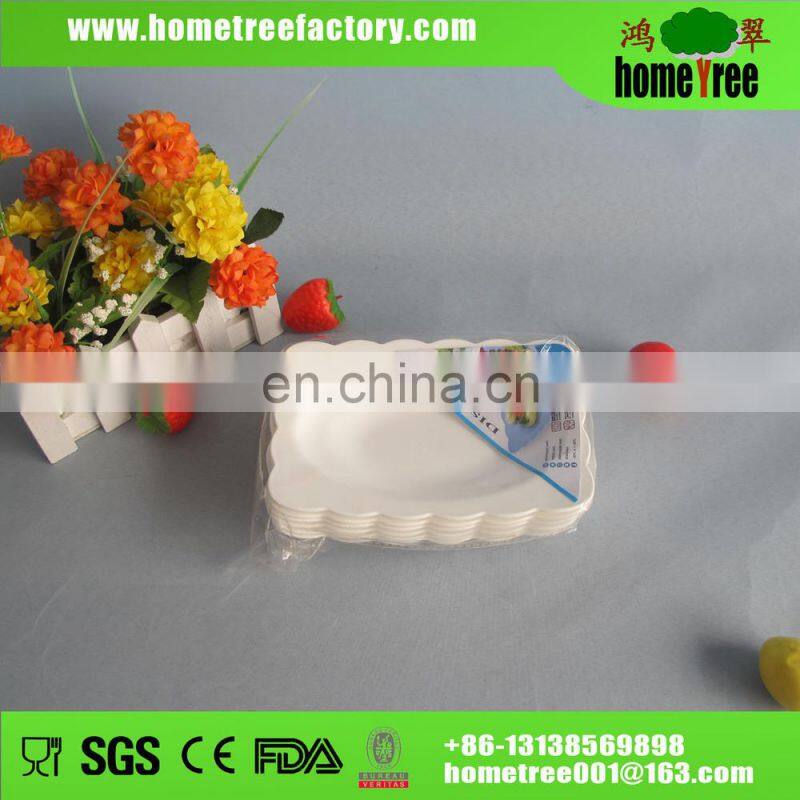 Good quality BPA free plastic decorative plate 6pcs