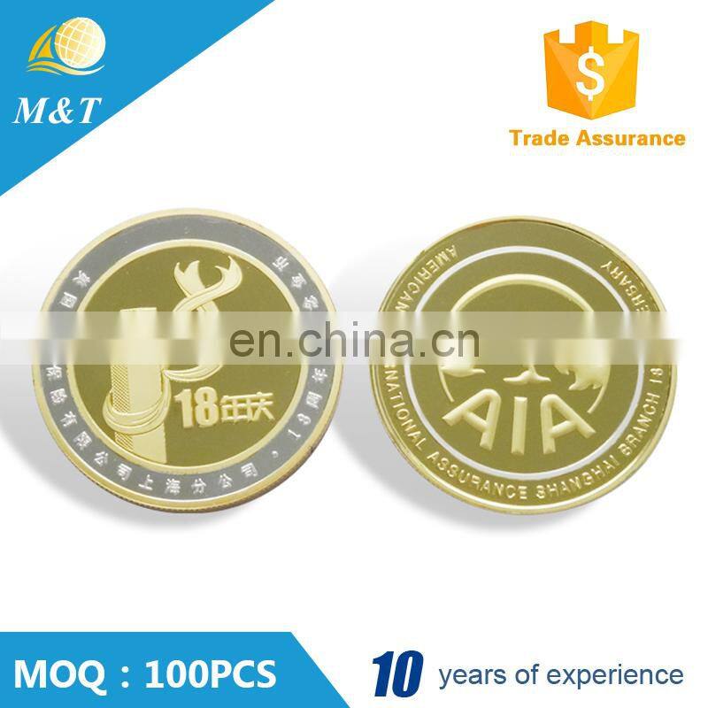 Custom gold metal logo coin maker