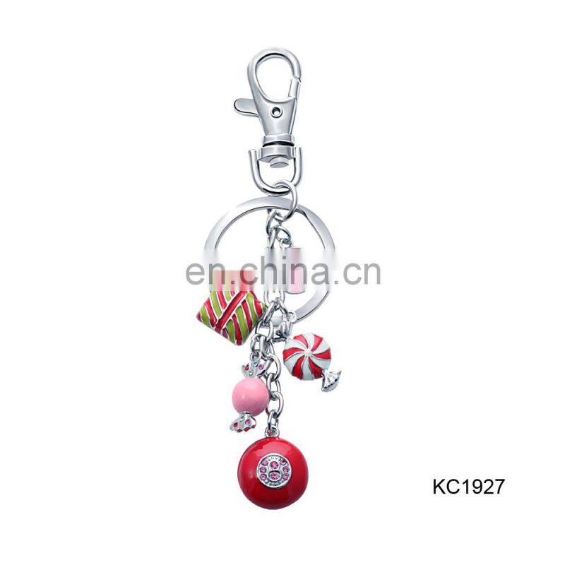 Best Selling Wholesale Custom Sea Life Jewelry Pink Fake Suede Tassel Keychain