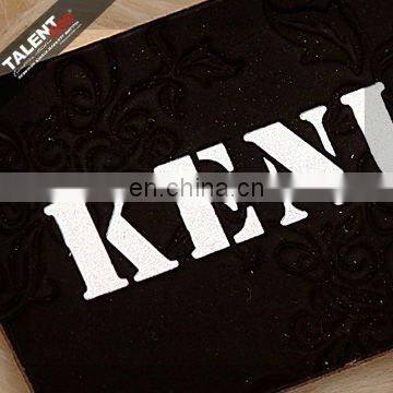 denim embossed PU leather labels