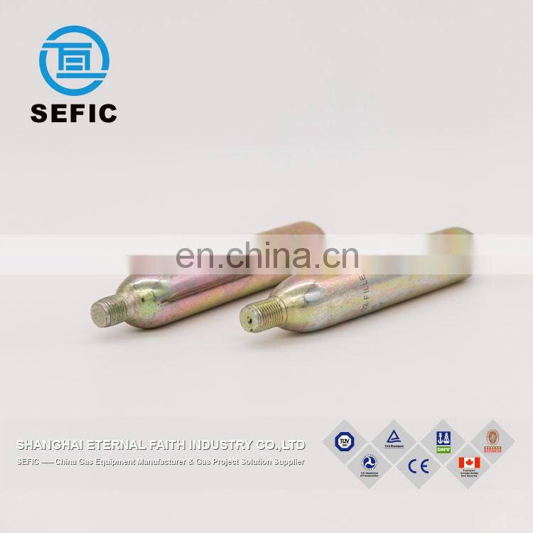 Newly DOT/TPED Small Portable Gas Bottle 12g CO2 Cartridge