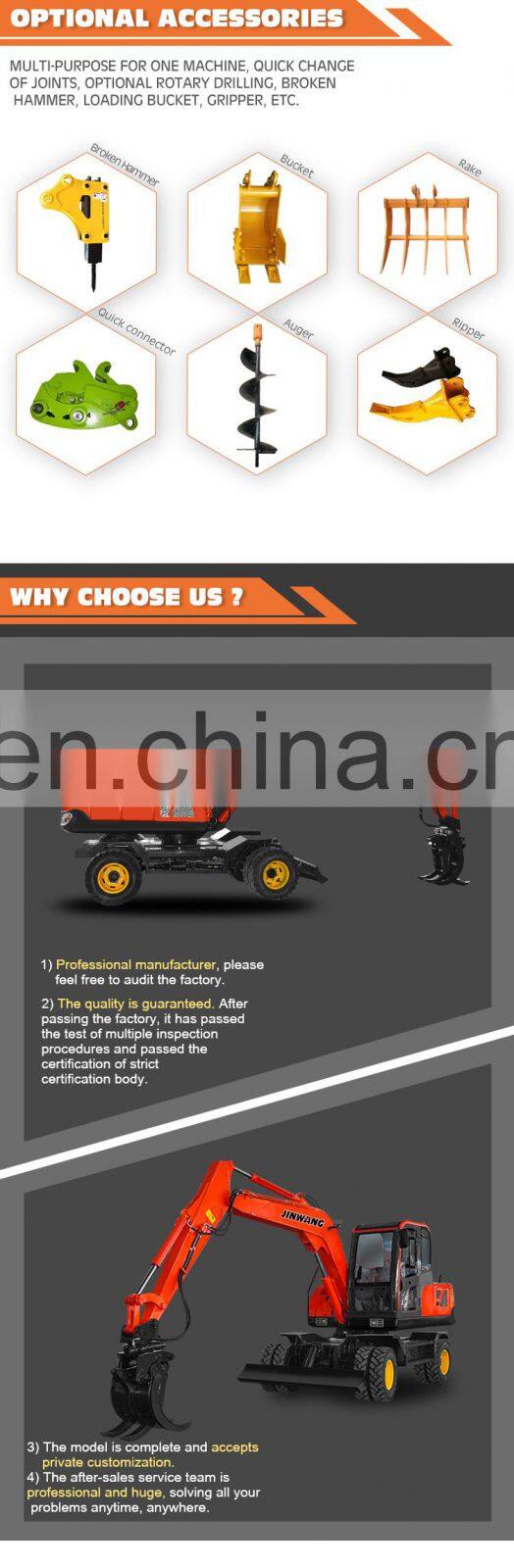 Engineering used 8 ton wheel excavator excavator for sale in dubai