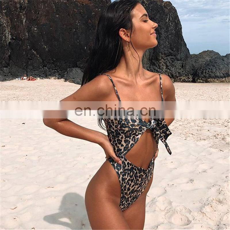 high cut bikini 2019 sexy swimsuit push up bathers Bandeau swimwear women bathing suit leopard micro bikini new