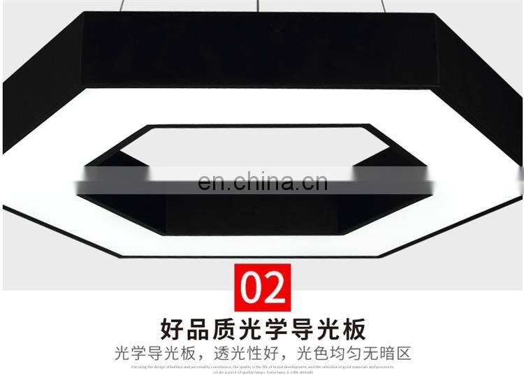 Creative personality hexagonal shape chandelier led honeycomb combination stitching office