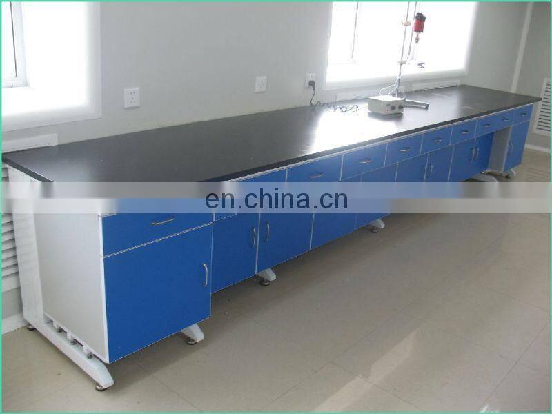 Electristic Lab wall bench Steel and Wood Laboratory Chemical Wall Bench C Frame