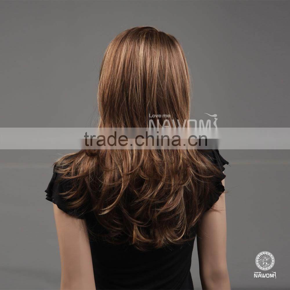 NAWOMI Wig 100% Japan's Hair Woman Wavy Blonde synthetic Wig 3612