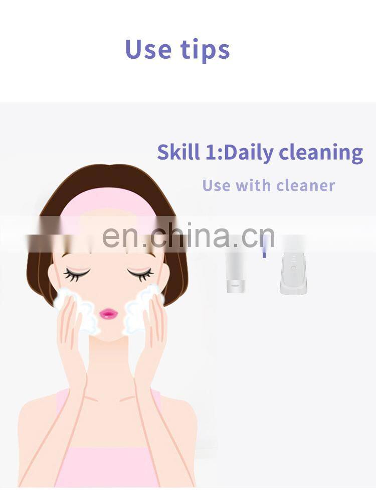 2021 innovative skin care spatulas ultrasonic skin scrubber peeling facial