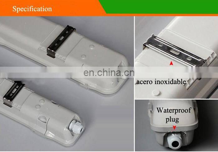 PC housing, PC cover 4ft T8 IP65 tri-proof light fixture