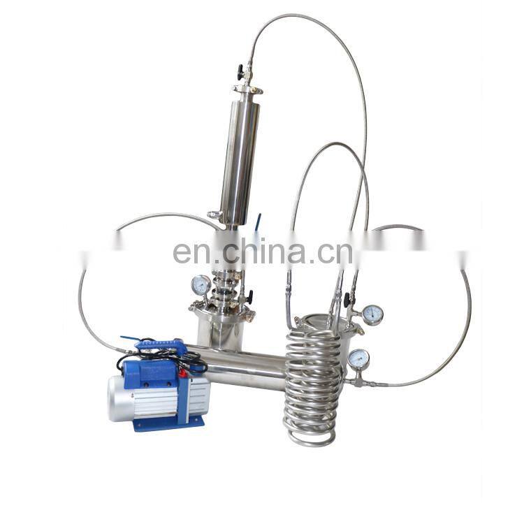 Sanitary dewax column butane extractor with ball valve and recovery pot