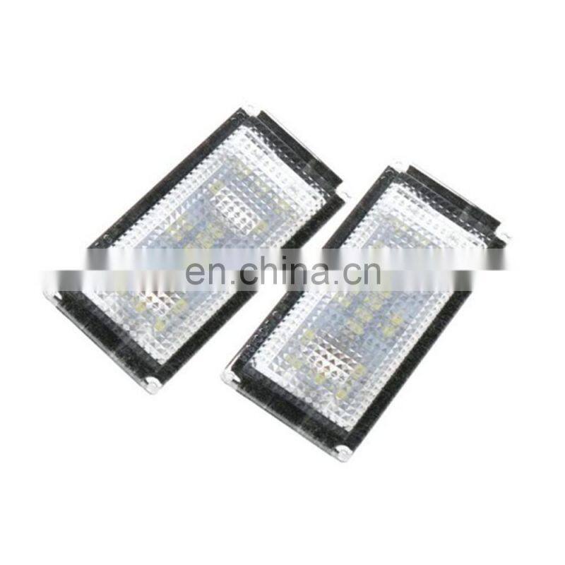 2Pcs Error Free 18 LED Number License Plate Light For BMW E66 E65 7-Series 735i 2006-2008 White 12V Canbus License Plate Light
