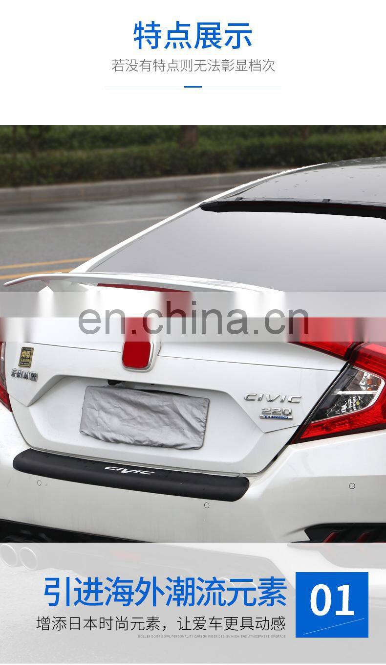 Factory forged plastic auto exterior accessories universal bumper universal trunk spoiler wing