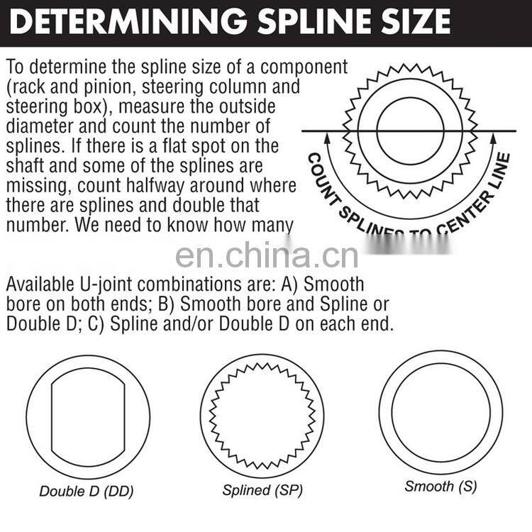 Custom OEM CNC Double D U-joints Bearing Needle Bearing Stainless Steel Universal Steering U Joint