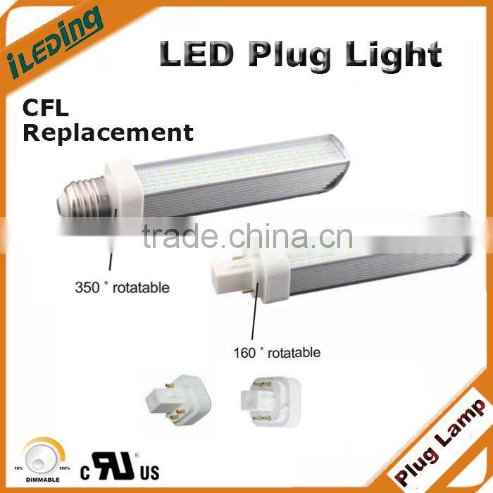 Dimmable G24/E26/E27 base LED Plug Light