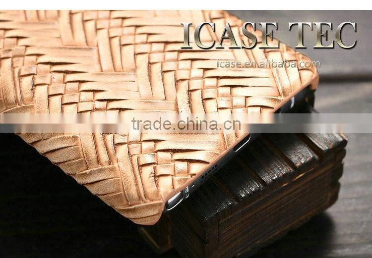 Newest Phone Case for Samsung Galaxy S6 Edge, High Quality Weave Pattern PU Leather Phone Cover for Samsung Galaxy S6 Edge Plus