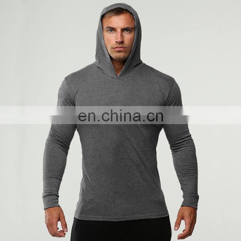 Spring and summer new leisure fitness sports long-sleeved cotton plus size wholesale custom light and solid color hooded sweater