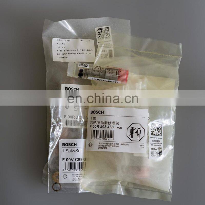 Genuine repair kit F00RJ03468 including DSLA128P1510+F00RJ02130 for diesel common rail injector Assy 0445120231/0445120059