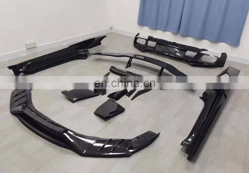 Runde Carbon Fiber Material For Lamborghini Huracan LP610 Mansory Style Body Kit Front Lip Rear Lip Side Skirts Spoiler