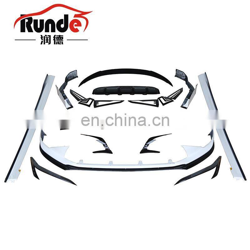 Runde New Arrival For 18-21 Lexus ES large Body Kit Front Bumper Rear Bumper Side Skirt Fog Lamp Frame Rearview Mirror Shell