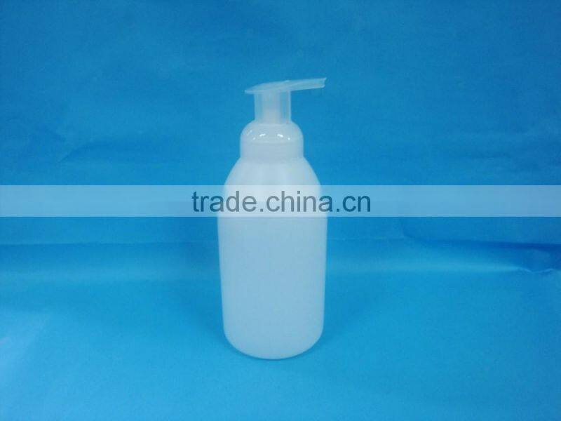 Round pink color empty PET foam bottle / Plastic bottle with foam pump 100ml 200ml foam pump