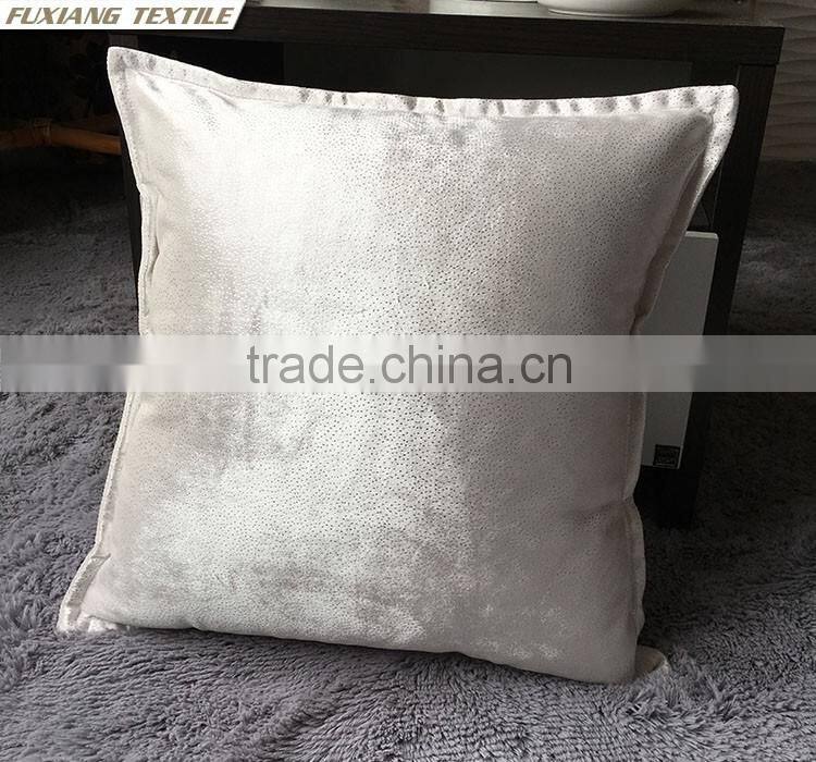 velvet pillow with flange dot foil print