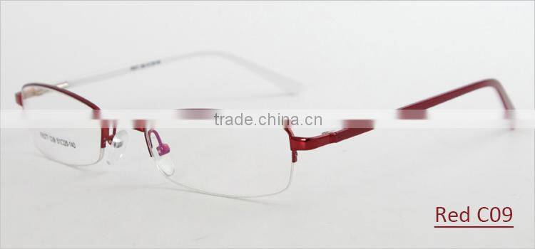 Half-rim metal with spring hinge new trend style latest model spectacle frames