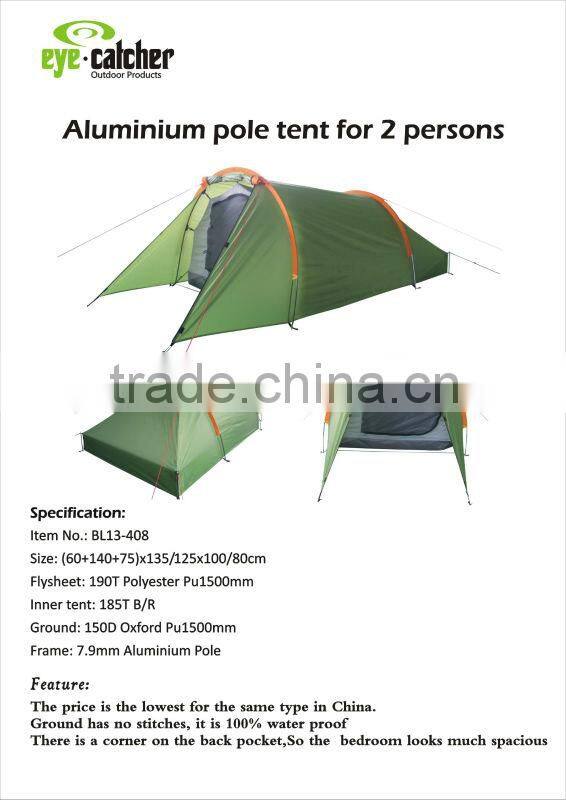Outdoor Aluminium pole tent for 2-3 persons