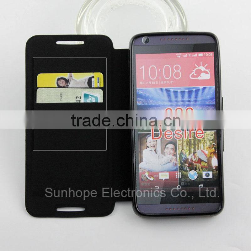 RF Factory Book Style Stand Wallet Flip Leather Case Cover for HTC Desire 826