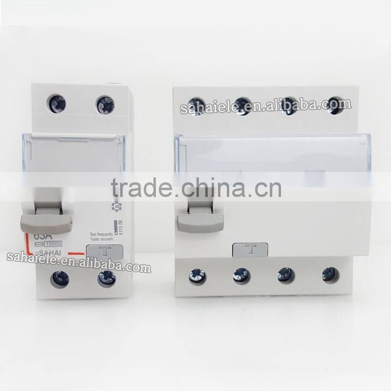 Wenzhou liushi factory 4P 63A ELCB Earth leakage circuit breaker elcd rccb TX.DX