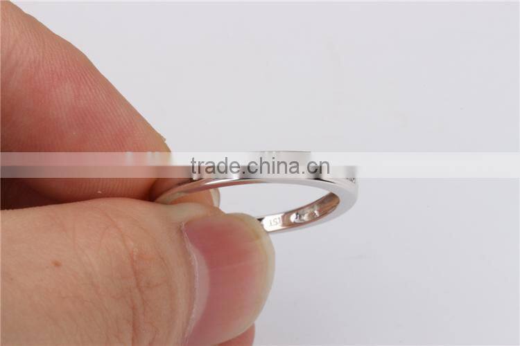 Wholesale white gold cz ring 925 sun silver ring mounting