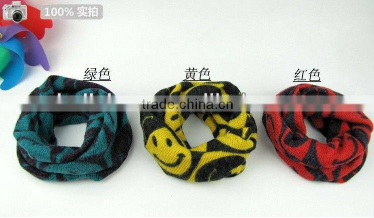 Knitted Mohair Smile Loop Kids Winter Scarf