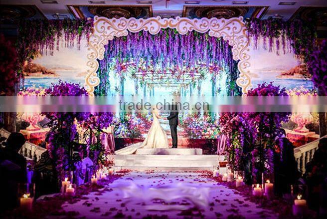 Large artificial westeria cheap wedding decorations silk flowers