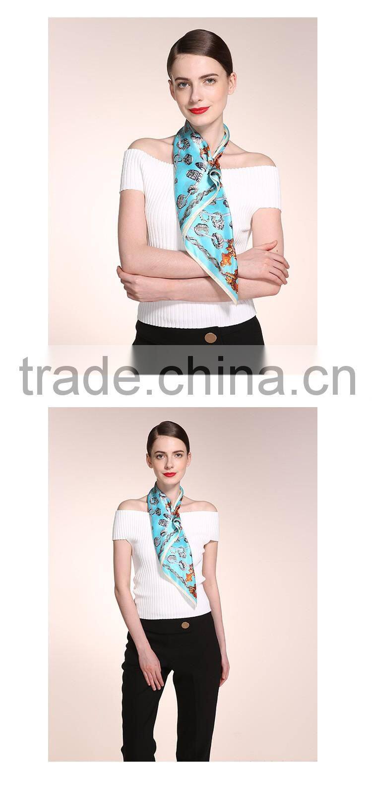 100% silk jacquard shawl, triangle neck scarf