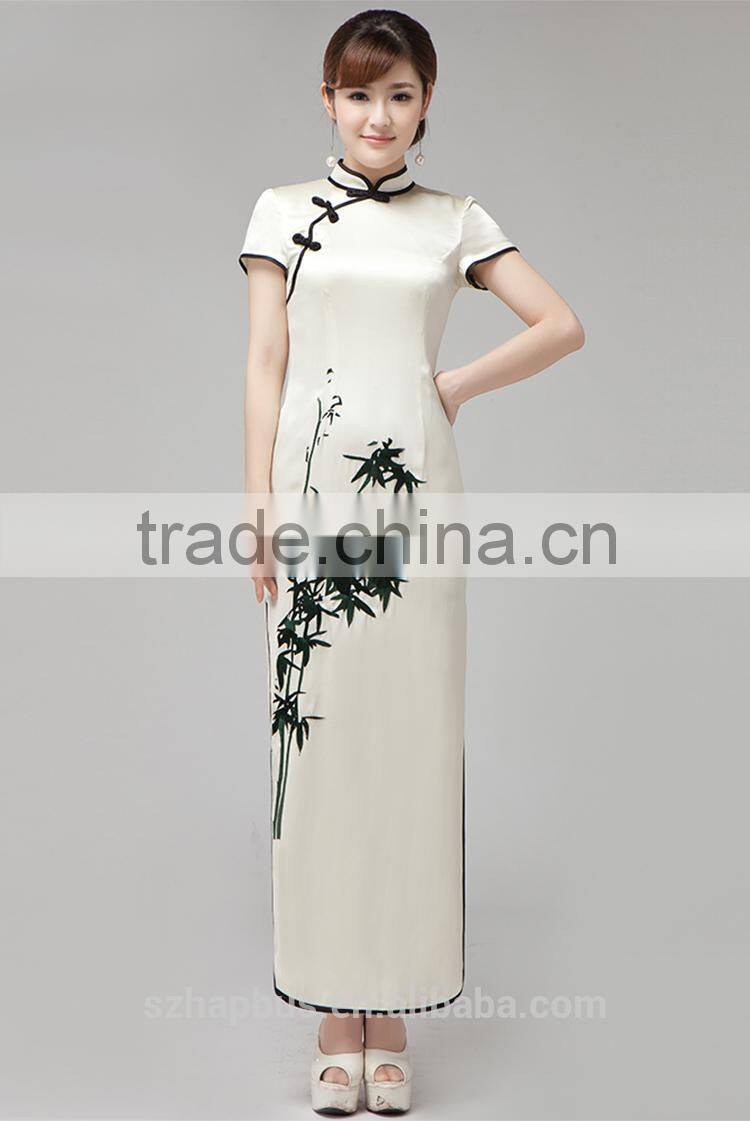 Sanjing famous fashion embroidered dress handmade in china