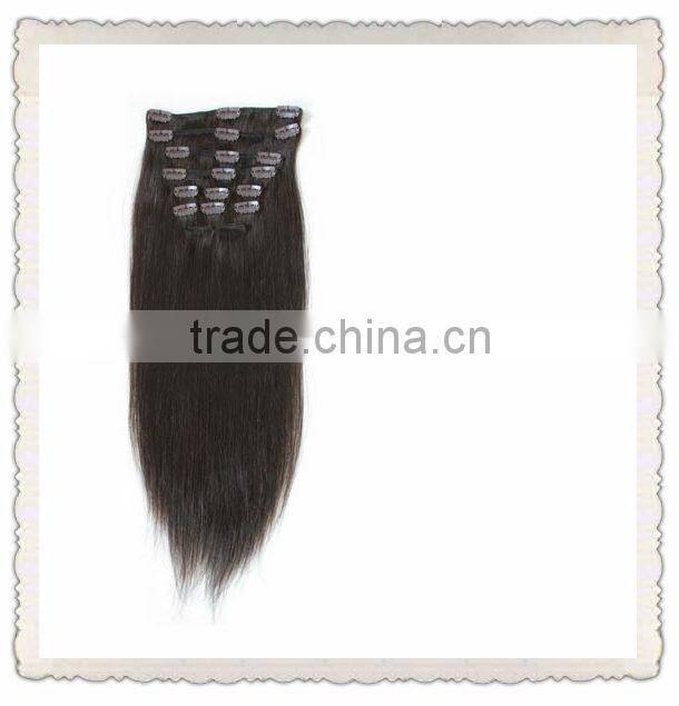 hot sell best quality crazy clip in hair extensions double weft