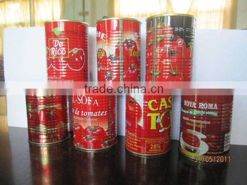 dark red and bright red 800gm tomato paste