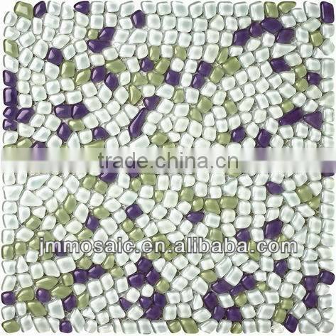 Cobble glass mosaic tile Pebble glass mosaic tile