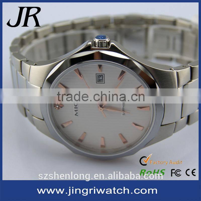 Japan quartz movt wholesale stainless steel back water resistant oem brand watch