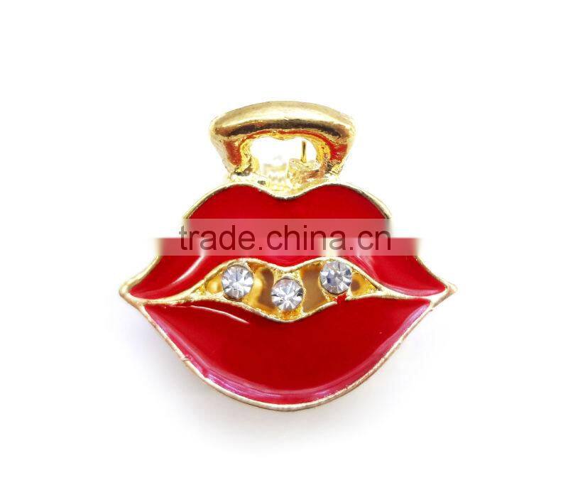 Epoxy Red Lip Alloy Casting Hair Claw For 2014